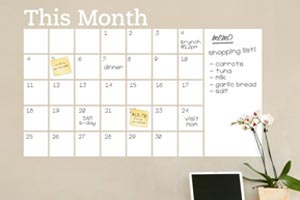 Calendario y planificador directo en tu pared